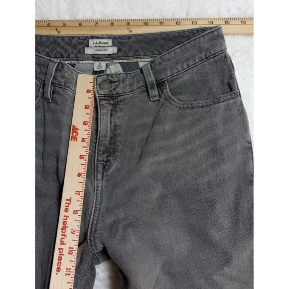 Vintage L.L. Bean Classic Fit Women's Jeans Size 8 Pet Gray - Picture 3 of 9